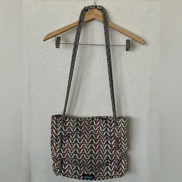 Kavu Neon Colorful Chevron Pattern Shoulder Bag - Multicolor - Picture 2 of 16